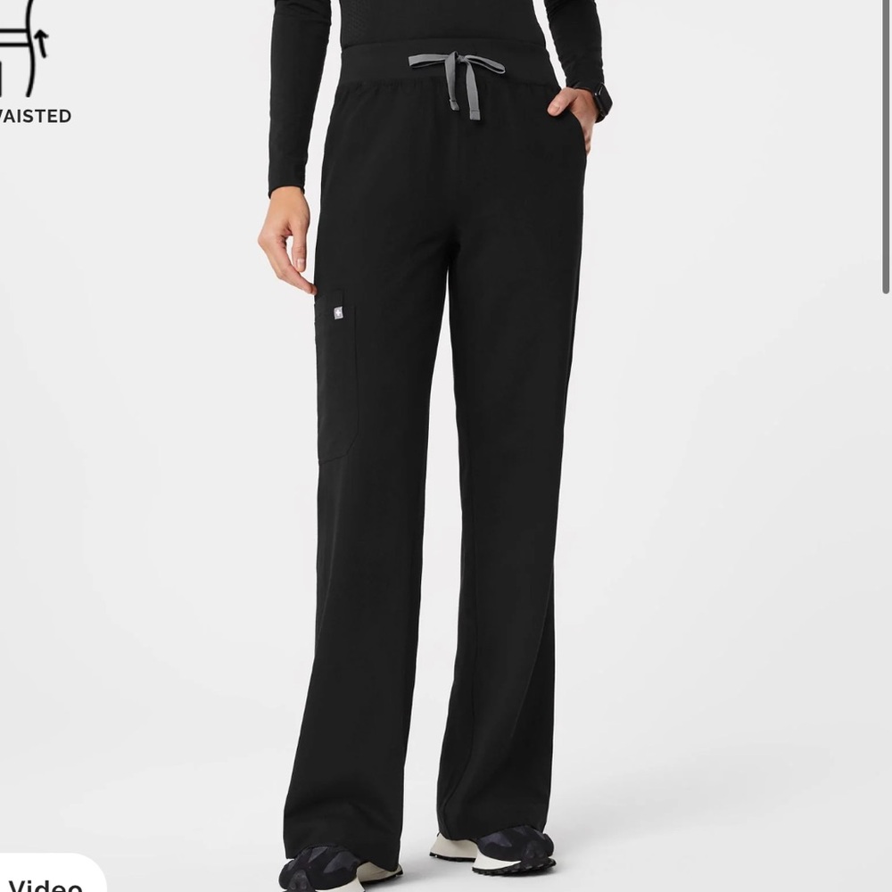Figs High Waisted Isabel Wide Leg Scrub Pants M Tall